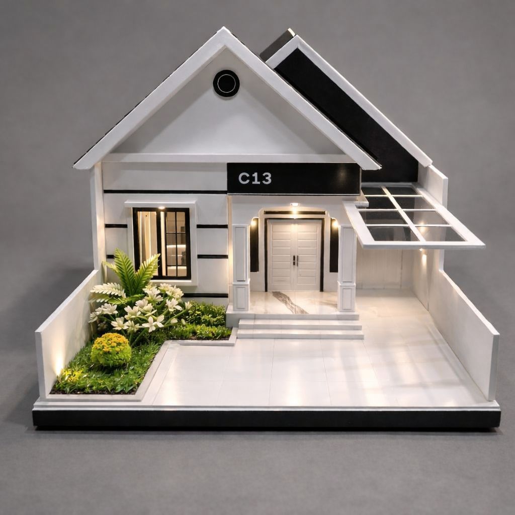 miniatur rumah minimalis 3