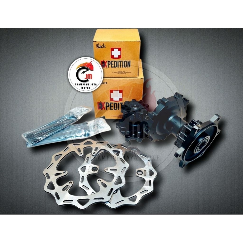 Tromol Set Expedition CRF Plus Piringan Cakram Plus Jari Jari Tromol CRF 150 Expedition Original