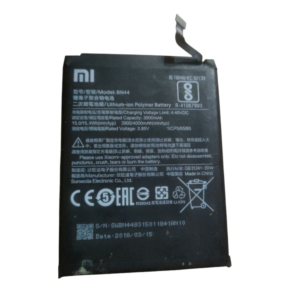 batrai redmi 5 plus bn44 asli ori copotan