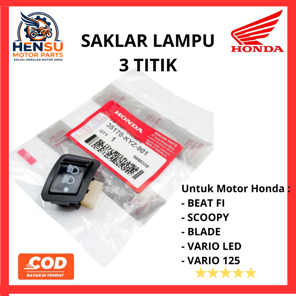 saklar 3 titik beat fi / saklar Vario LED 35170-KYZ-901