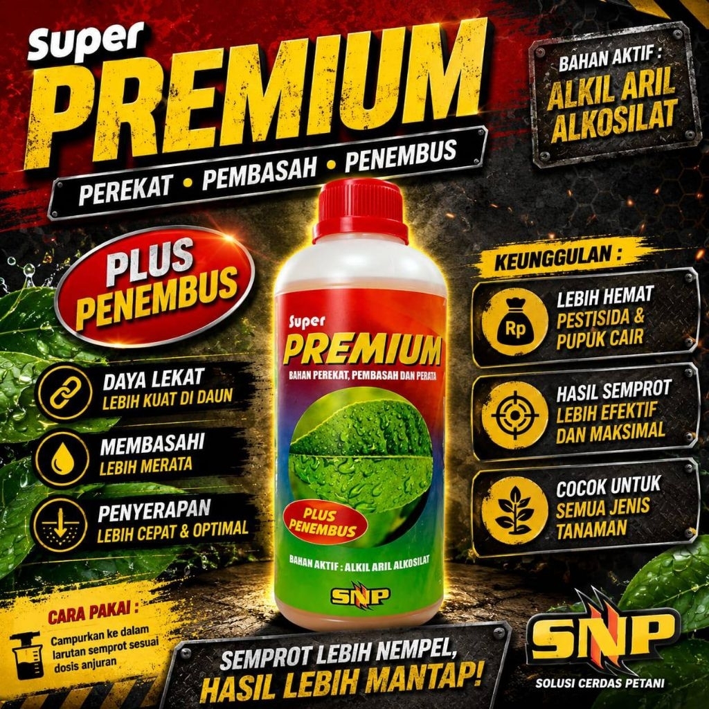 Perekat Premium 1 Liter Perata Penembus Pengkilap Daun Katalis Pupuk