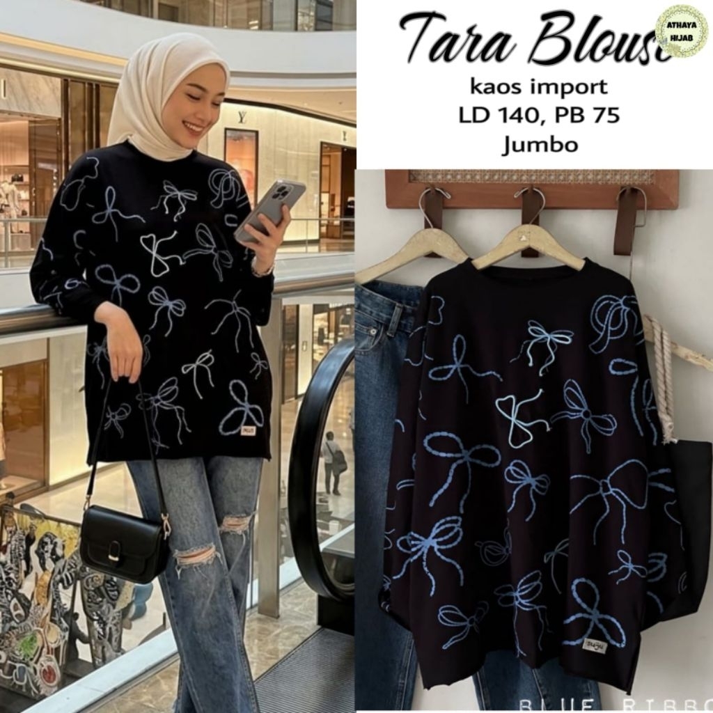 TARA BLOUSE • CITY BLOUSE • FLO VIOLET YLO FLEUR MARIE OVERSIZE TOP BY SUJU • CAMERA TOP KAOS IMPORT