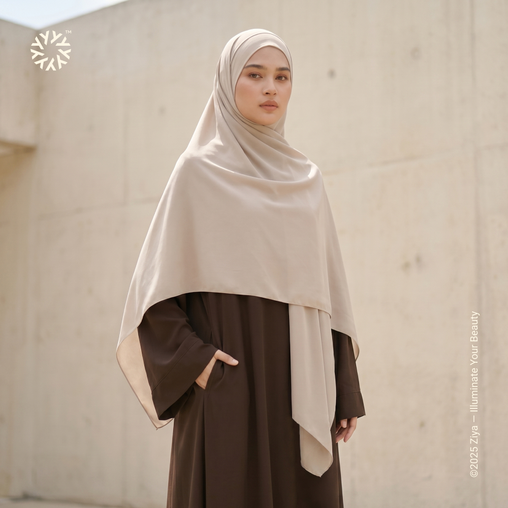 ZIYA - Khimar Bandana Syari Ceruty French Square Premium