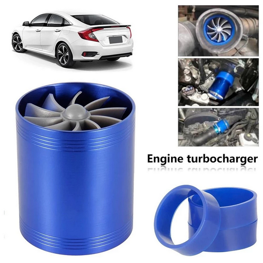 Turbo Ventilator Double Blade Air Intake Turbonator Universal Mobil SUV Truk Aksesoris Asupan Udara