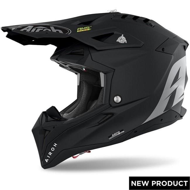 AIROH AVIATOR 3 BLACK MATT ORIGINAL HELM AIROH AVIATOR 3 MOTOCROSS TRAIL