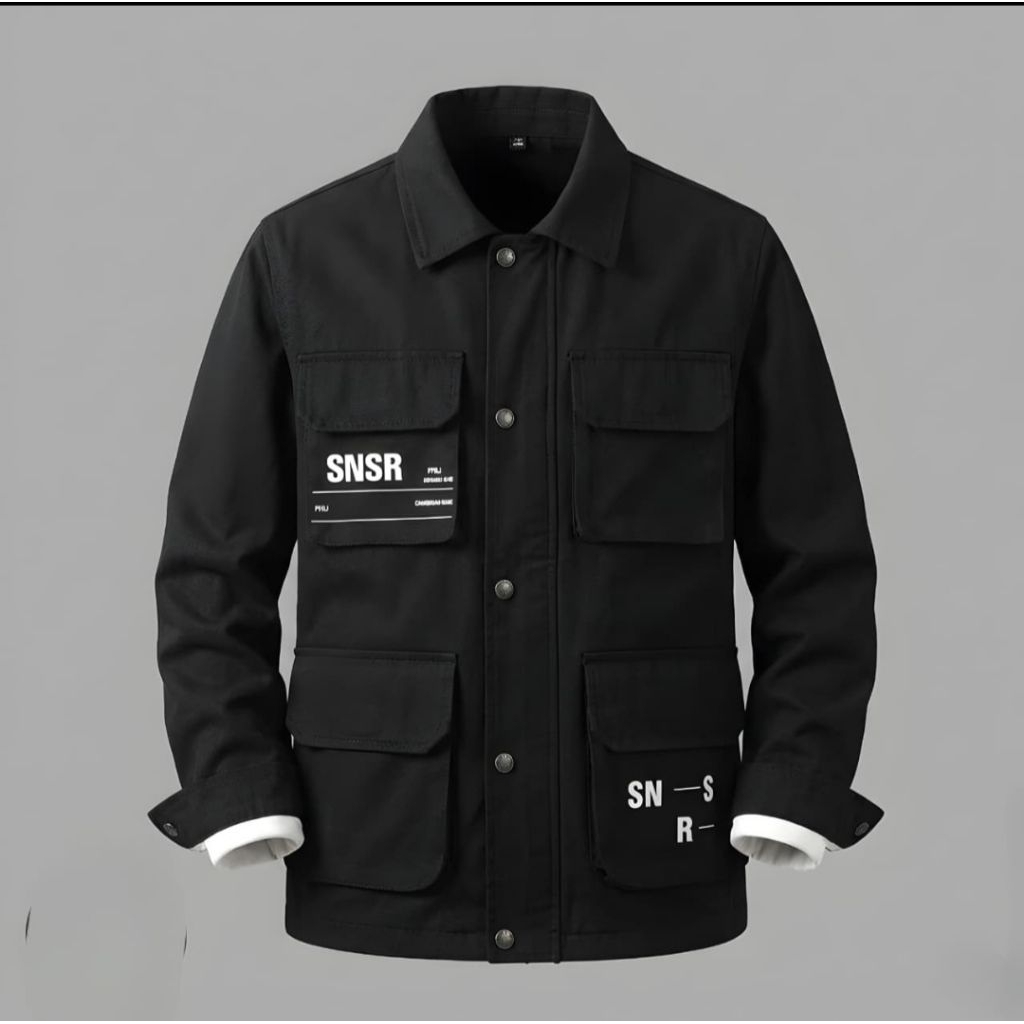 SNSR-jaket semi parka/jaket semi parka kanvas