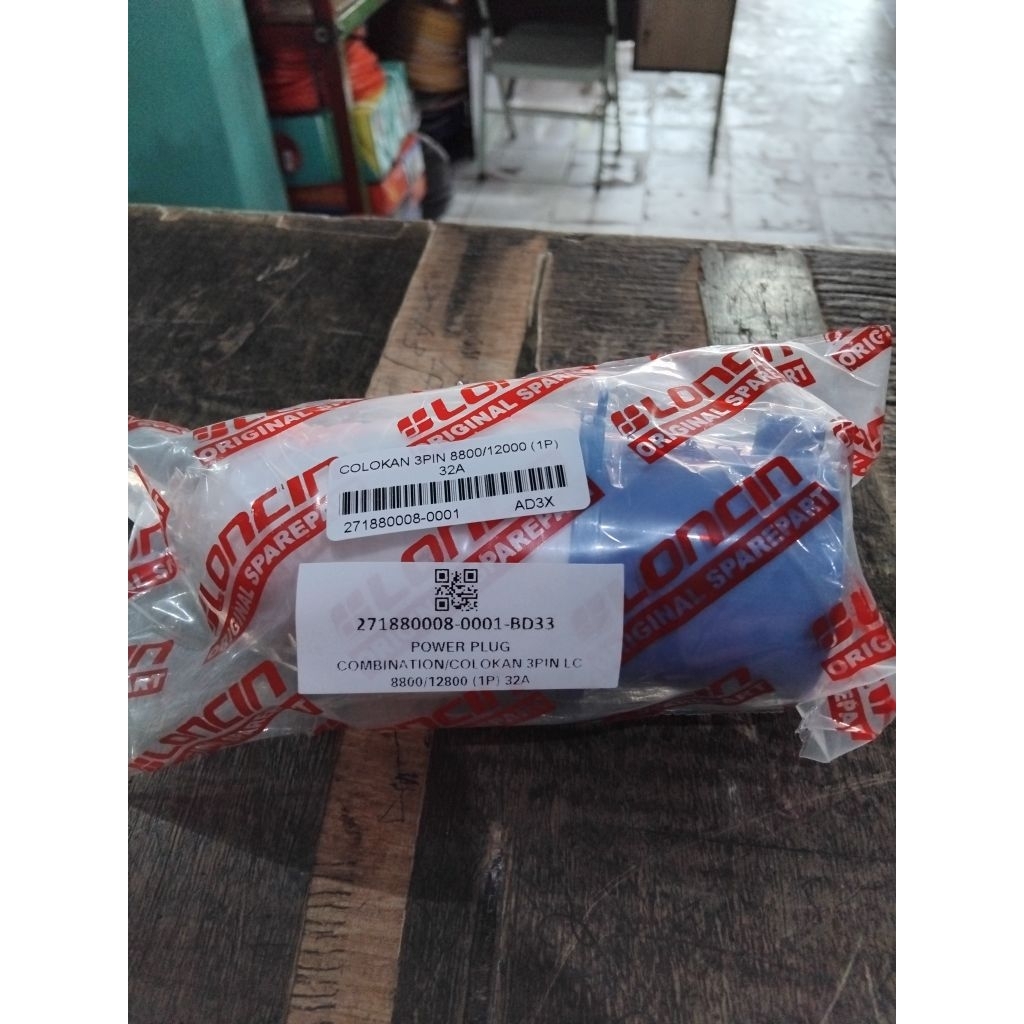 COLOKAN GENSET ISI 3 LC8800/12000 / COLOKAN 3PIN GENSET 8000-12000 MERK LONCIN ORIGINAL ORI