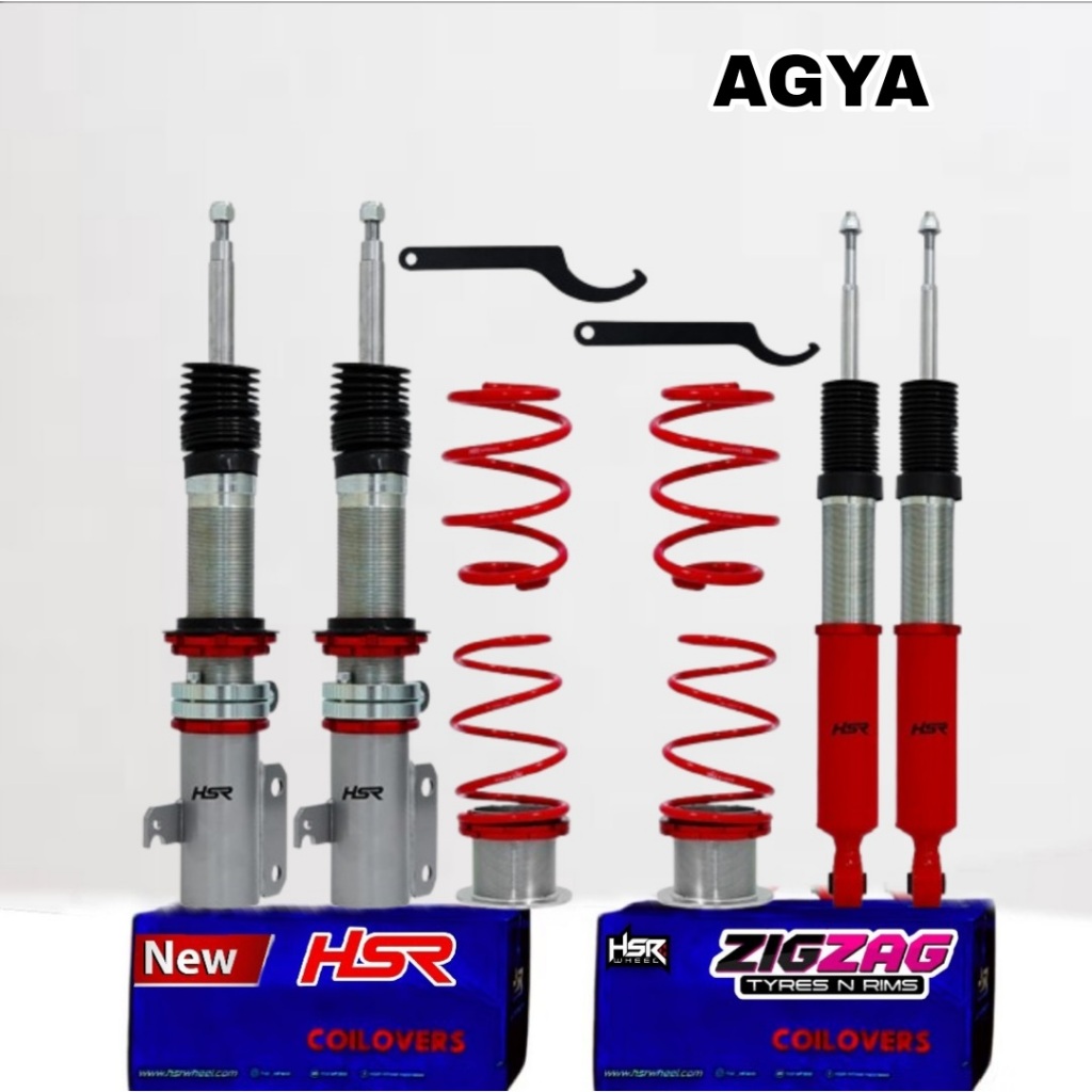 Coilover Per Mobil Agya HSR Wheel Depan Belakang Ceper Maximal