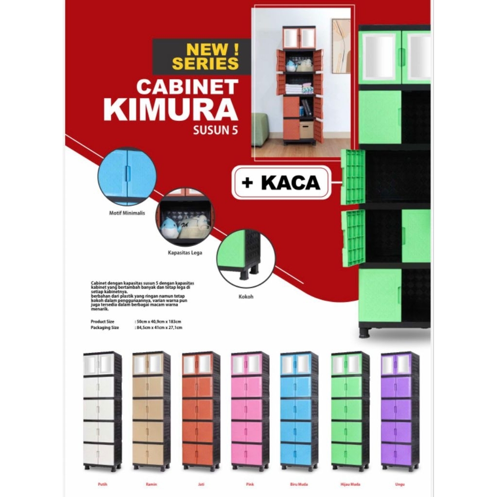 LEMARI PLASTIK KIMURA 5 SUSUN