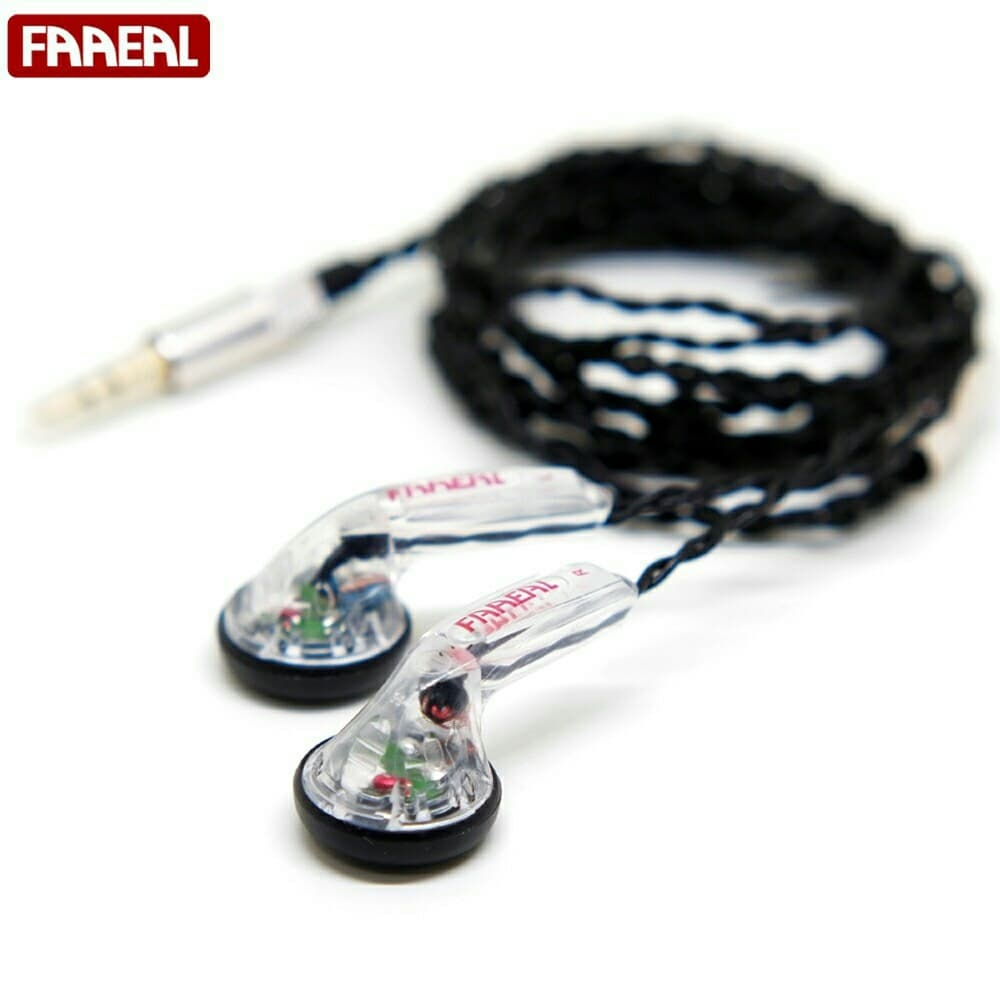 Earbud fareal clear housing 64 ohm old batch silver plate cable