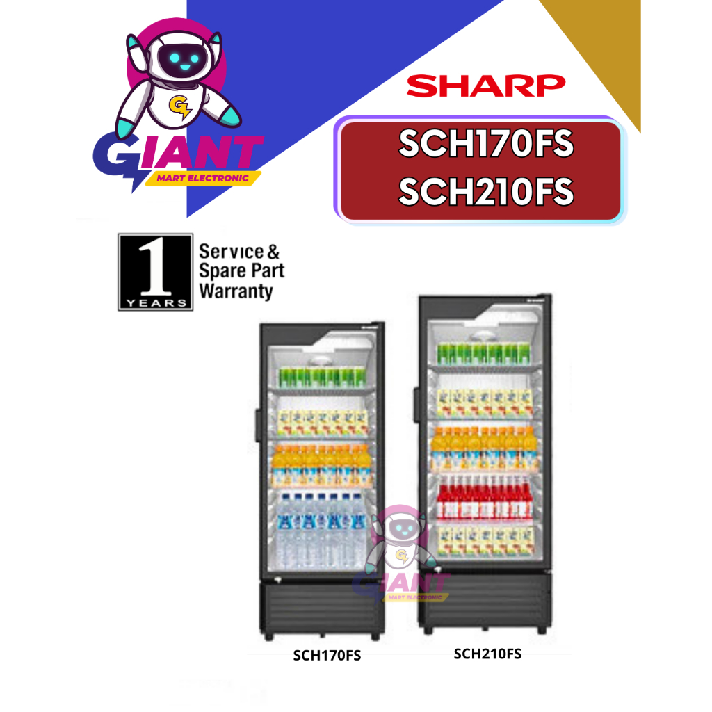 SHOWCASE SHARP SCH 170FS/SCH210FS 160 LITER | 200 LITER