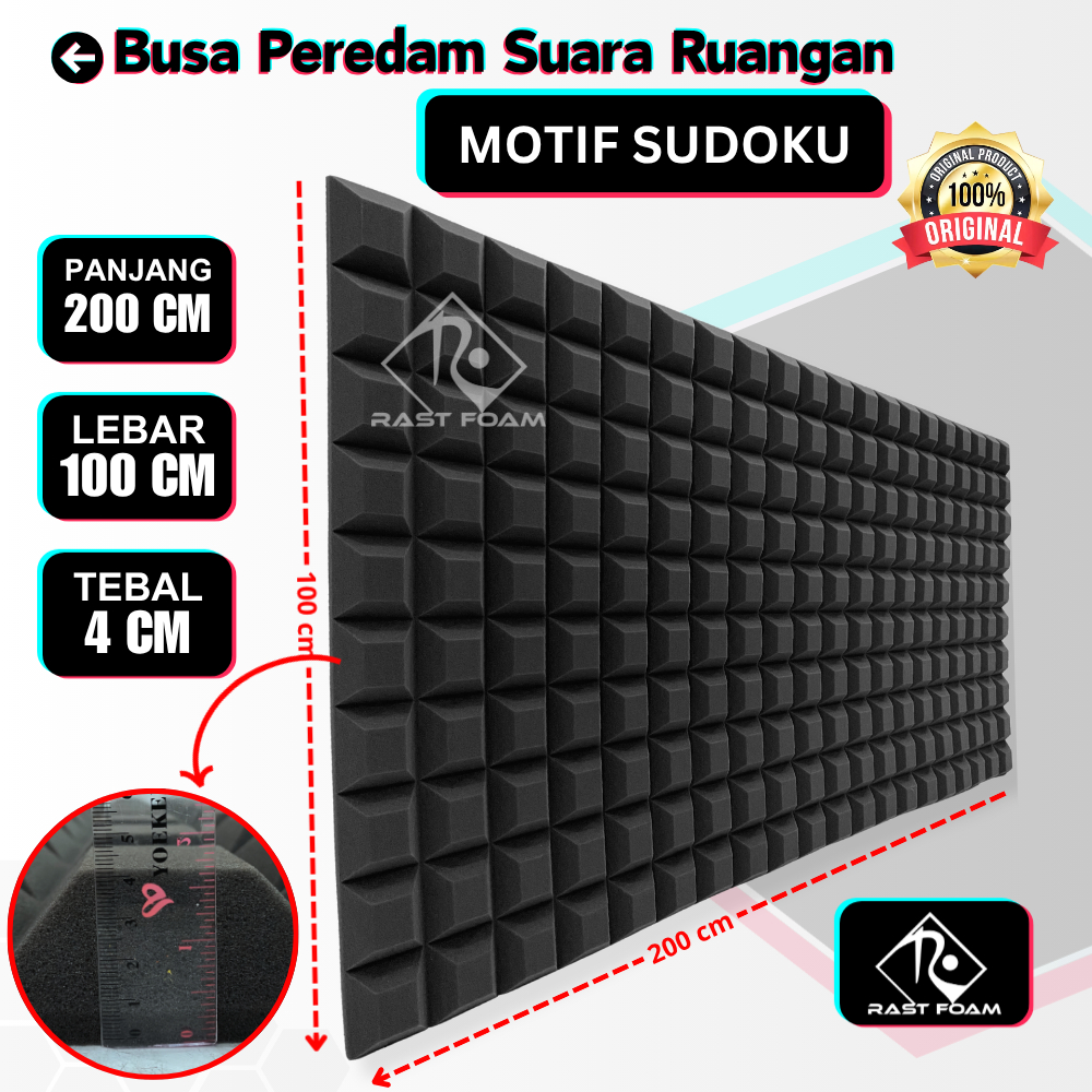 Busa Peredam Suara Studio - Busa Sudoku Acoustik Foam Peredam Ruangan