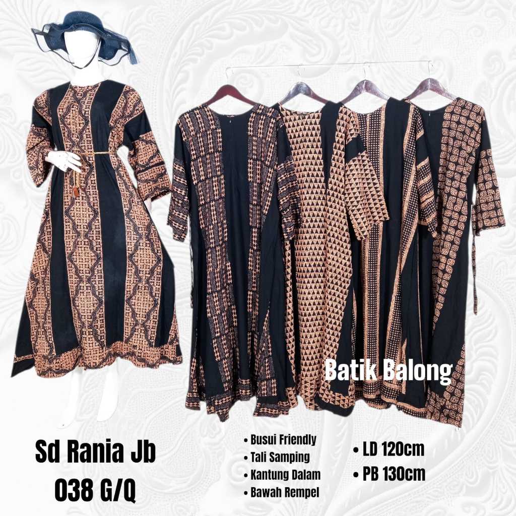 Sekdres Rania Jumbo By Batik Balong Busui Resleting Bahan Rayon Halus Terbaru Terlaris Asli Pekalong