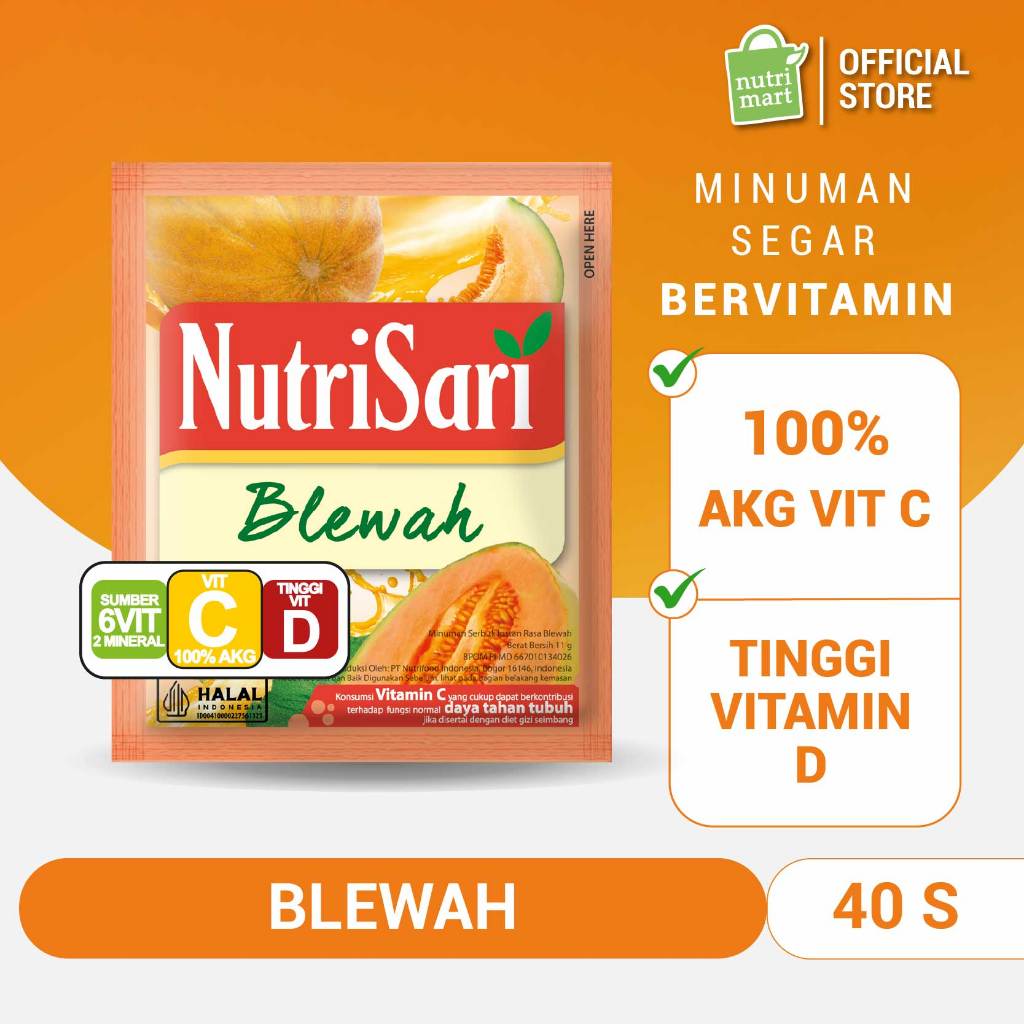 NutriSari Blewah 40 Sachet - Minuman Buah Vitamin C