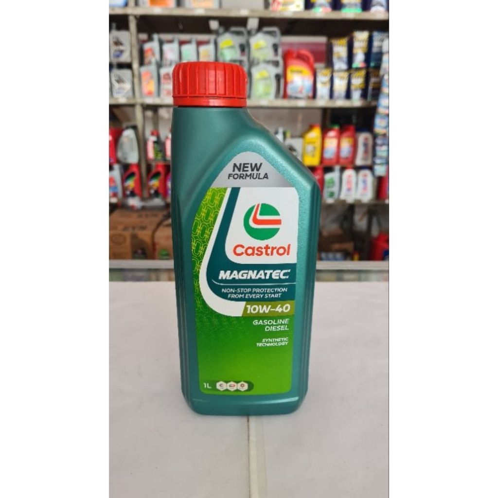 Oli Mesin Castrol Magnatec 10W-40 1 Liter - Perlindungan Instan, Universal untuk Mobil & Motor, Mole