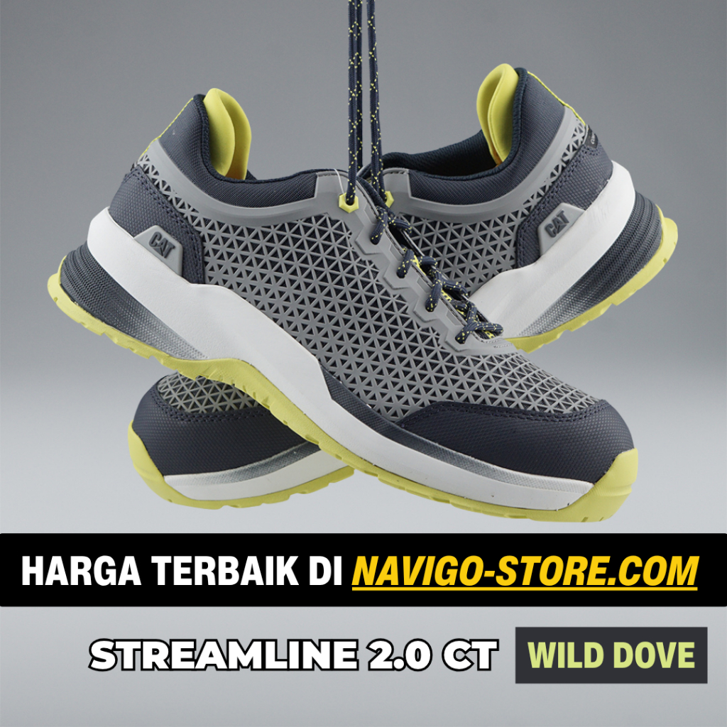 Sepatu Safety Caterpillar streamline 2.0 Composite Toe Wild Dove Original ASTM Standard