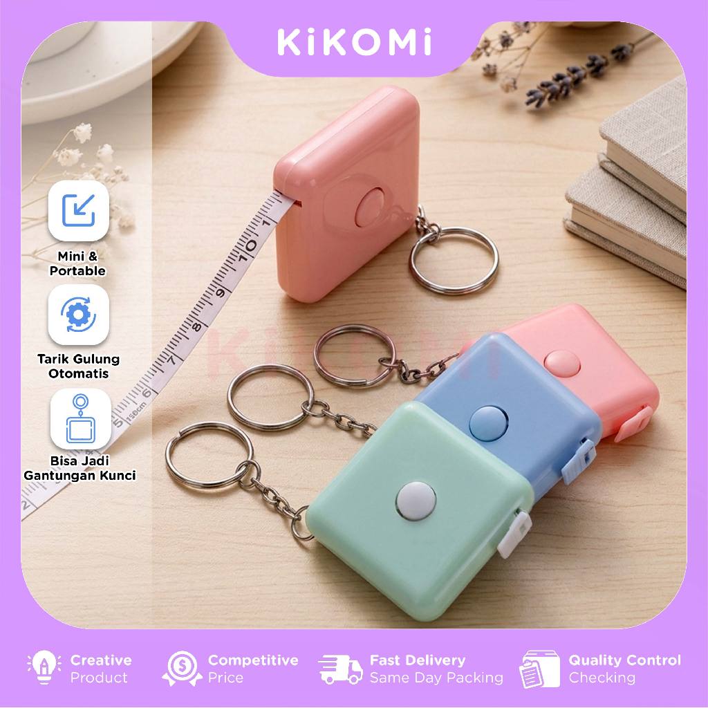 Meteran Badan Gulung Mini dengan Gantungan Kunci Body Measuring Tape Aesthetic Portable - KK