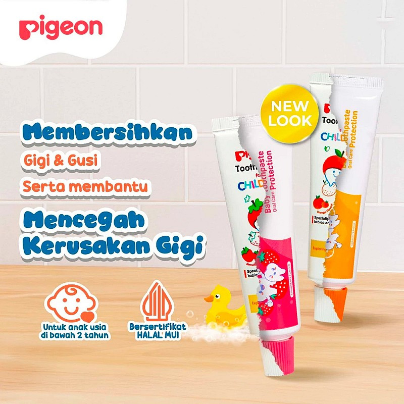 Pigeon Toothpaste orange / strawberry - 45gr Pigeon pasta gigi - Odol gigi Pigeon