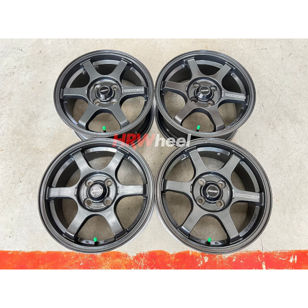Vekg Bekas Volk Rays TE37 Ring 15 Pcd4x100 Grey