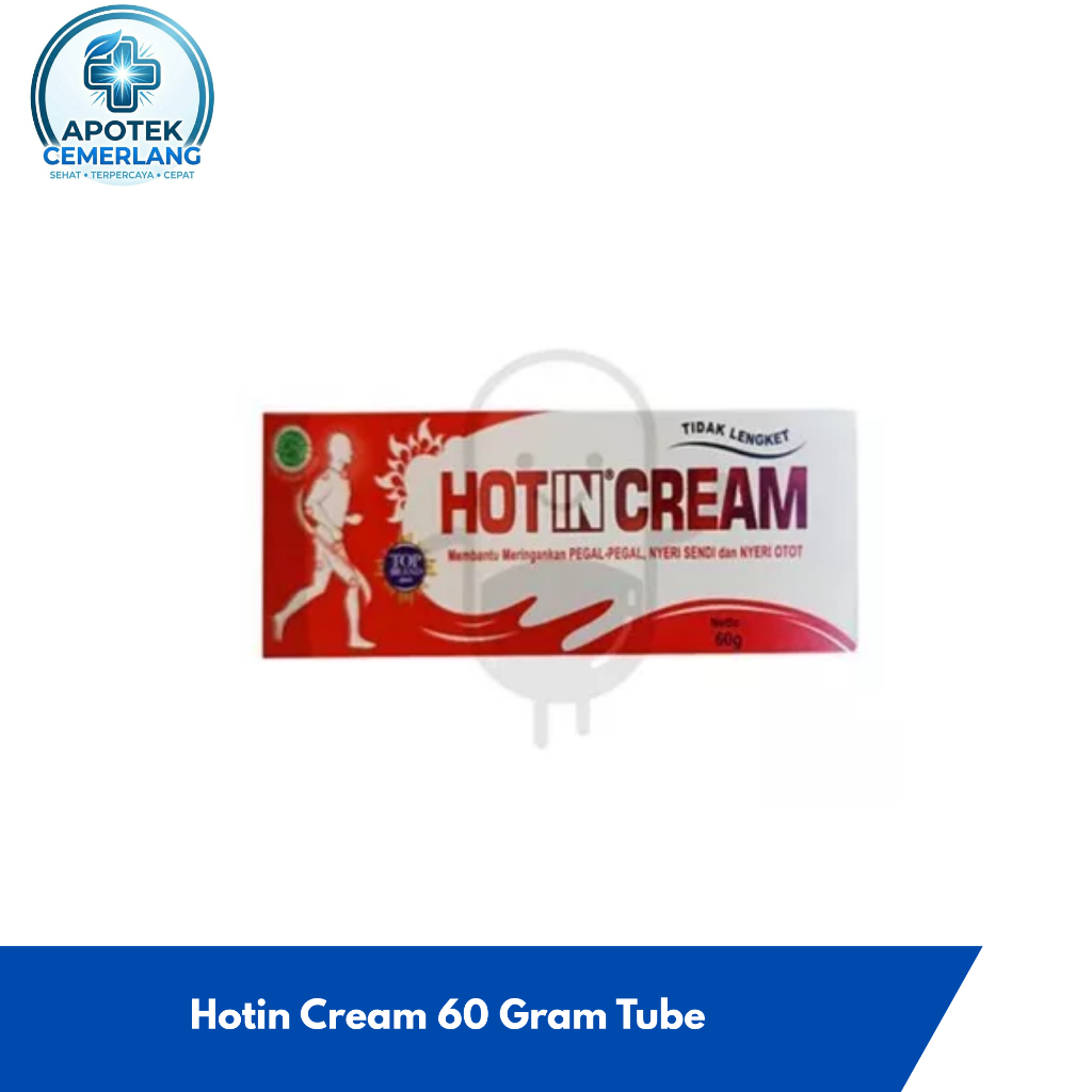 Hot in Cream 60 Gram Tube - Melemaskan Otot, Meringankan Nyeri, Stabilkan Daya Tahan
