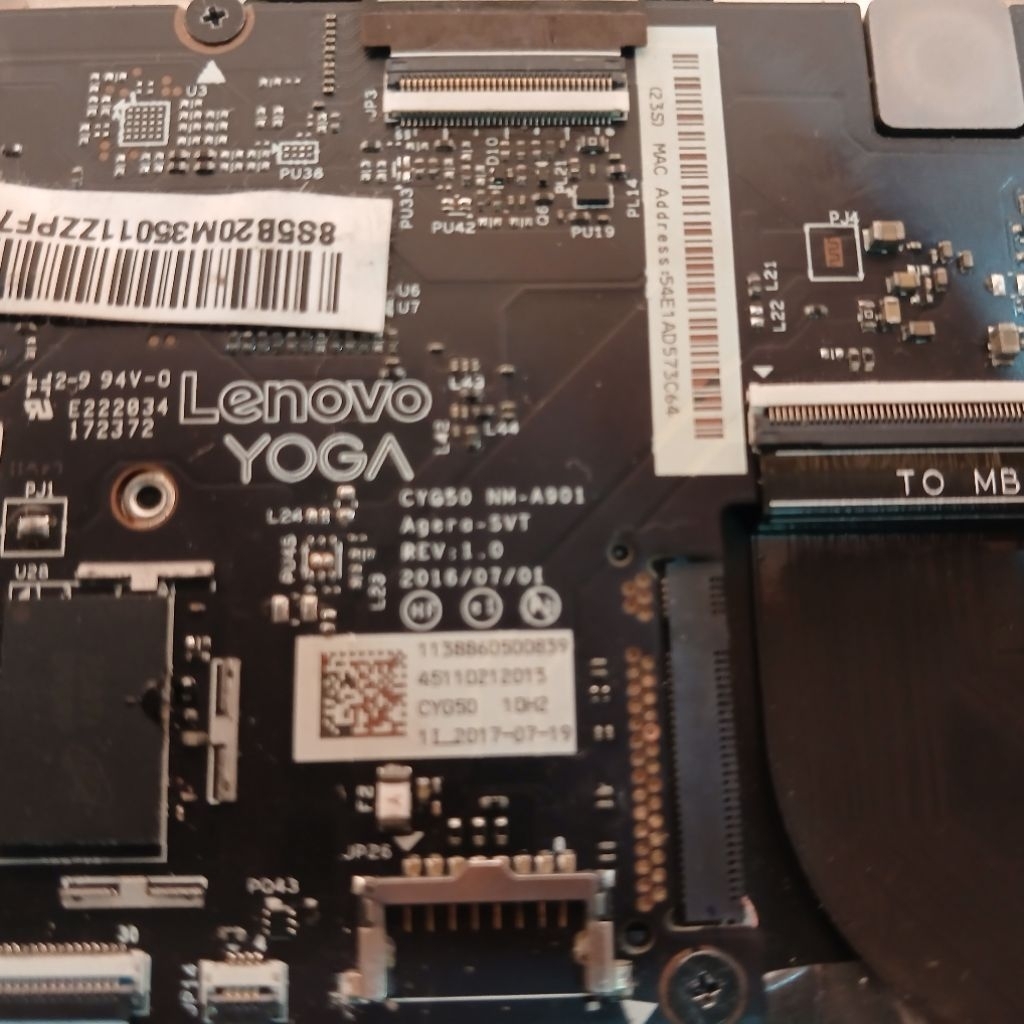 Mainboard Lenovo yoga 910 13ikb i7 Gen 7