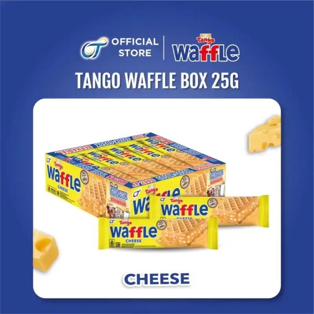 TANGO WAFFLE CHEESE KEJU NETTO 12 PCS X 25 GR MURAAH