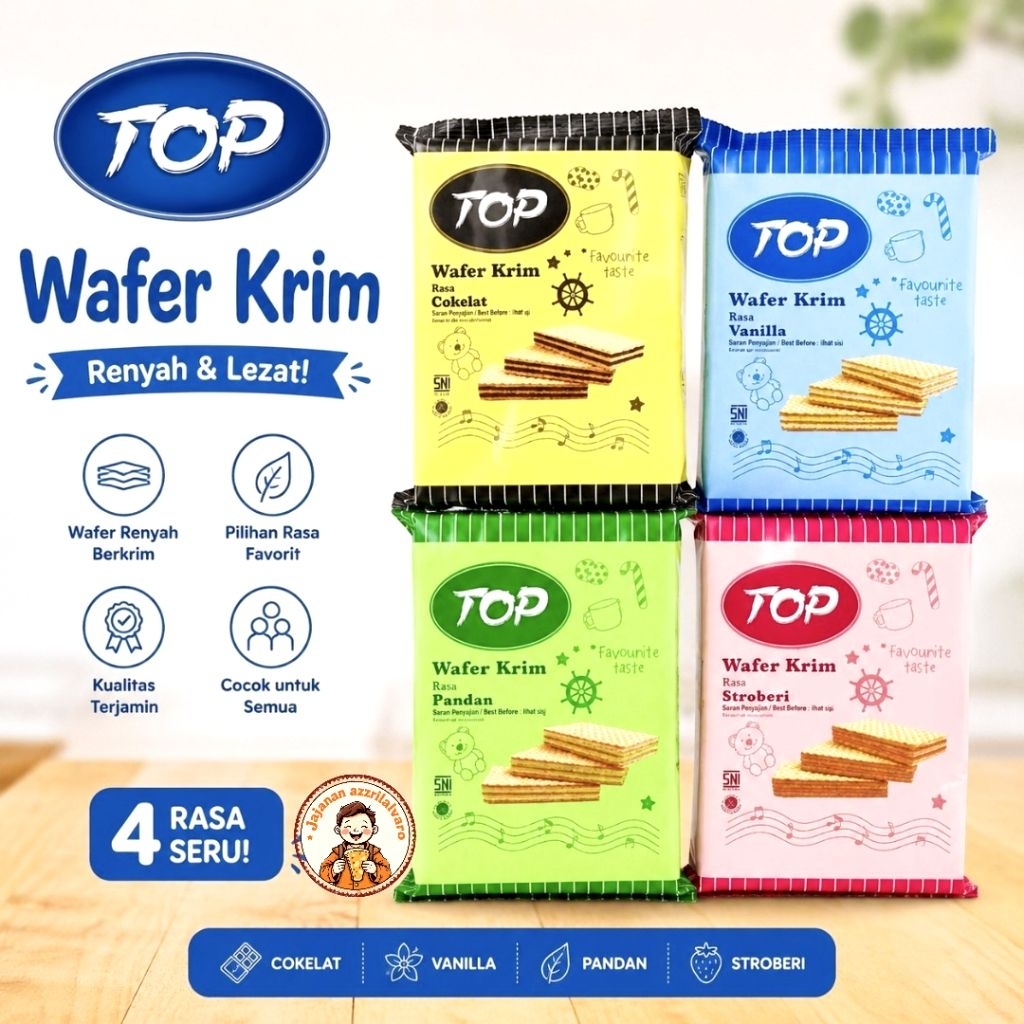 Wafer Krim Beraneka Rasa, Wafer TOP