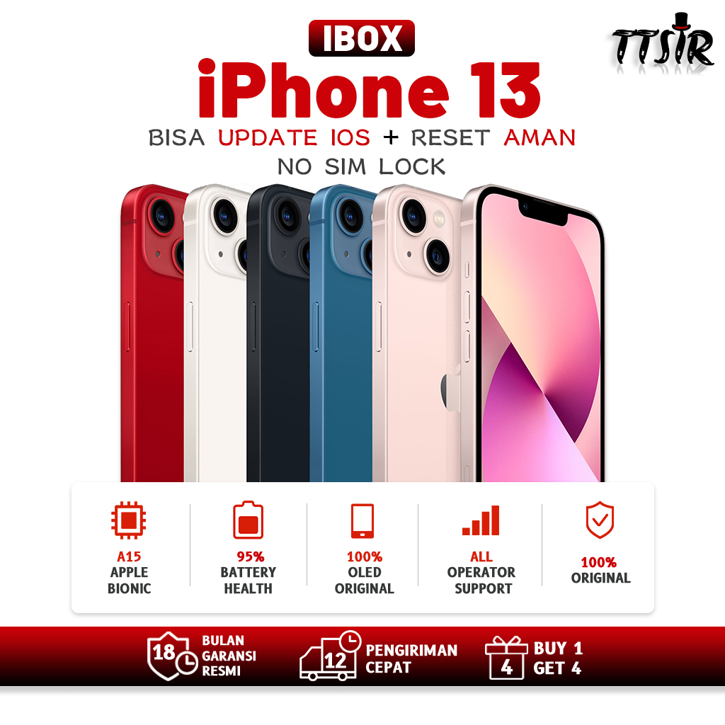 iPhone 13 second ibox original 100% / iPhone second ibox wifi only / Bekas ORI Mulus 95% / 128GB 256