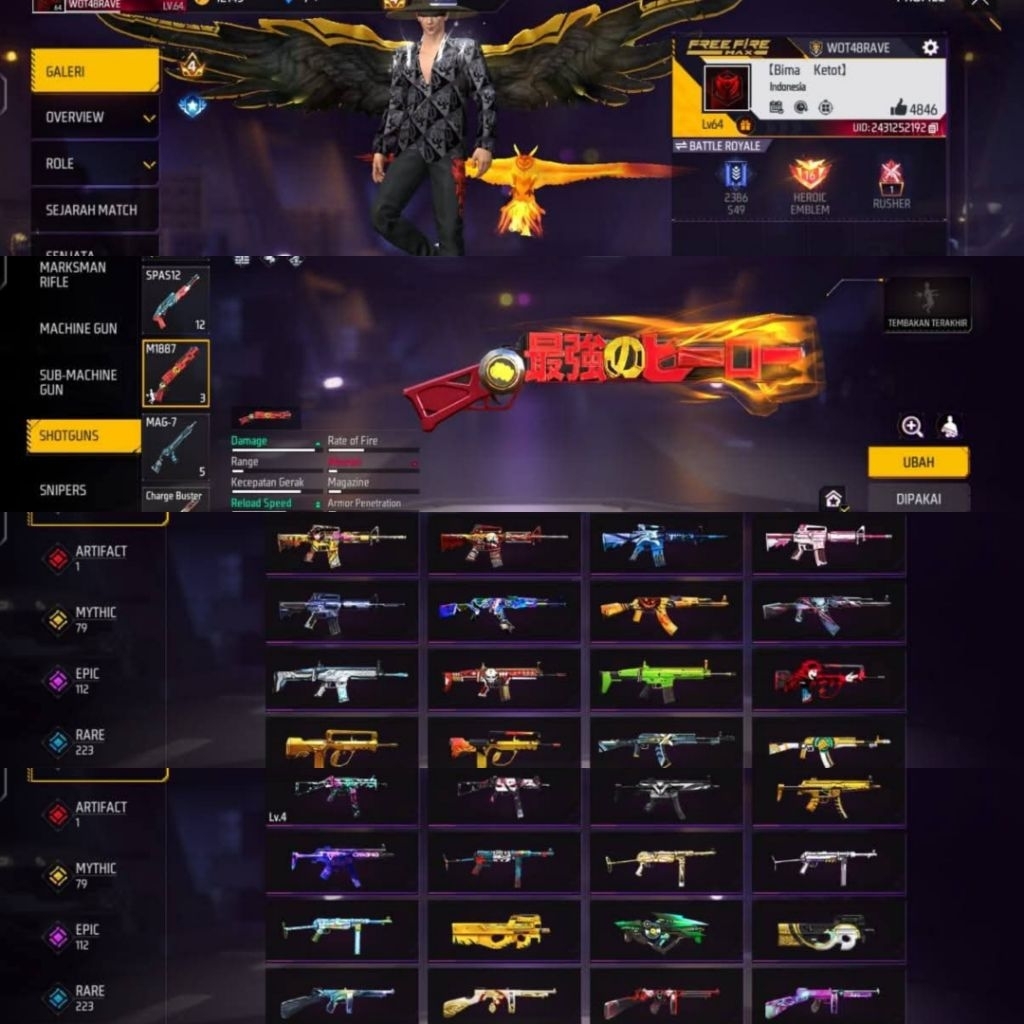 Akun Free Fire Sultan - Terpercaya, Termurah, Aman