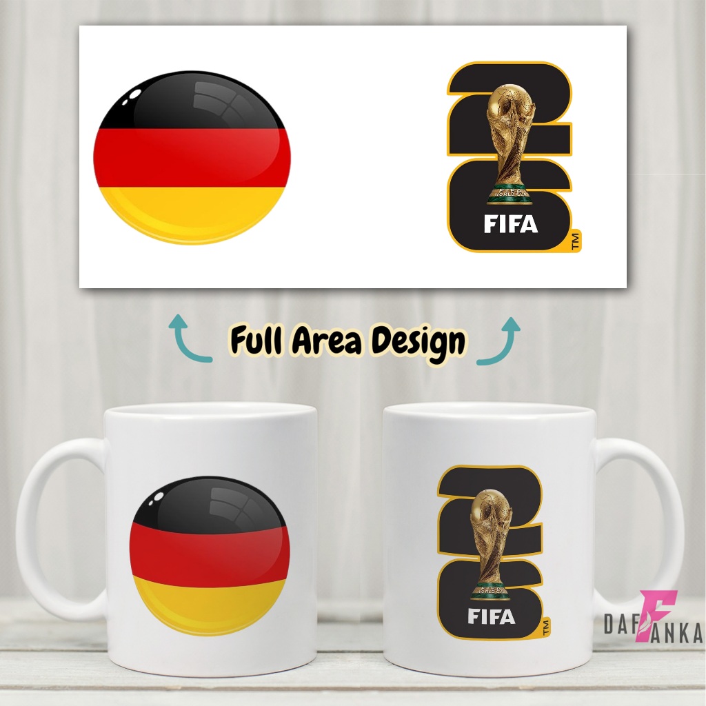 Mug Gelas Jerman Germany Tema FIFA World Cup 2026