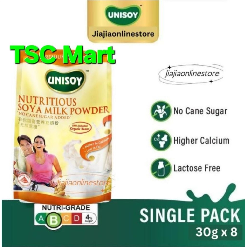 UNISOY Nutritious Soya Milk Powder Sugar Free & Unisoy Instant Soya Milk Low Sugar