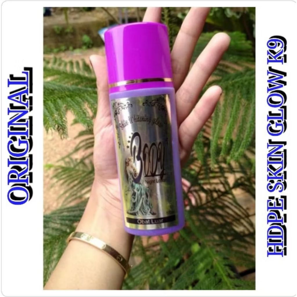 SKIN GLOW HDPE K9 ORIGINAL Lotion Pemutih Tubuh Dosis Tinggi - Night Glow 4X, Efektif untuk Kulit Su