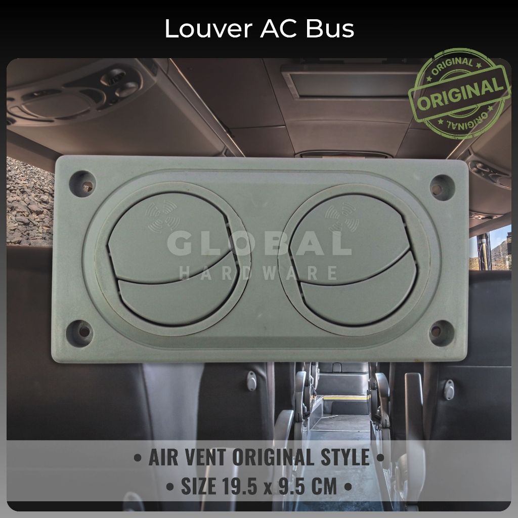 Tutup Lubang AC Bus Mata 2 | Louver Air Vent Engkel | Kisi AC Outlet Ventilation Mobil Elf Busway | 