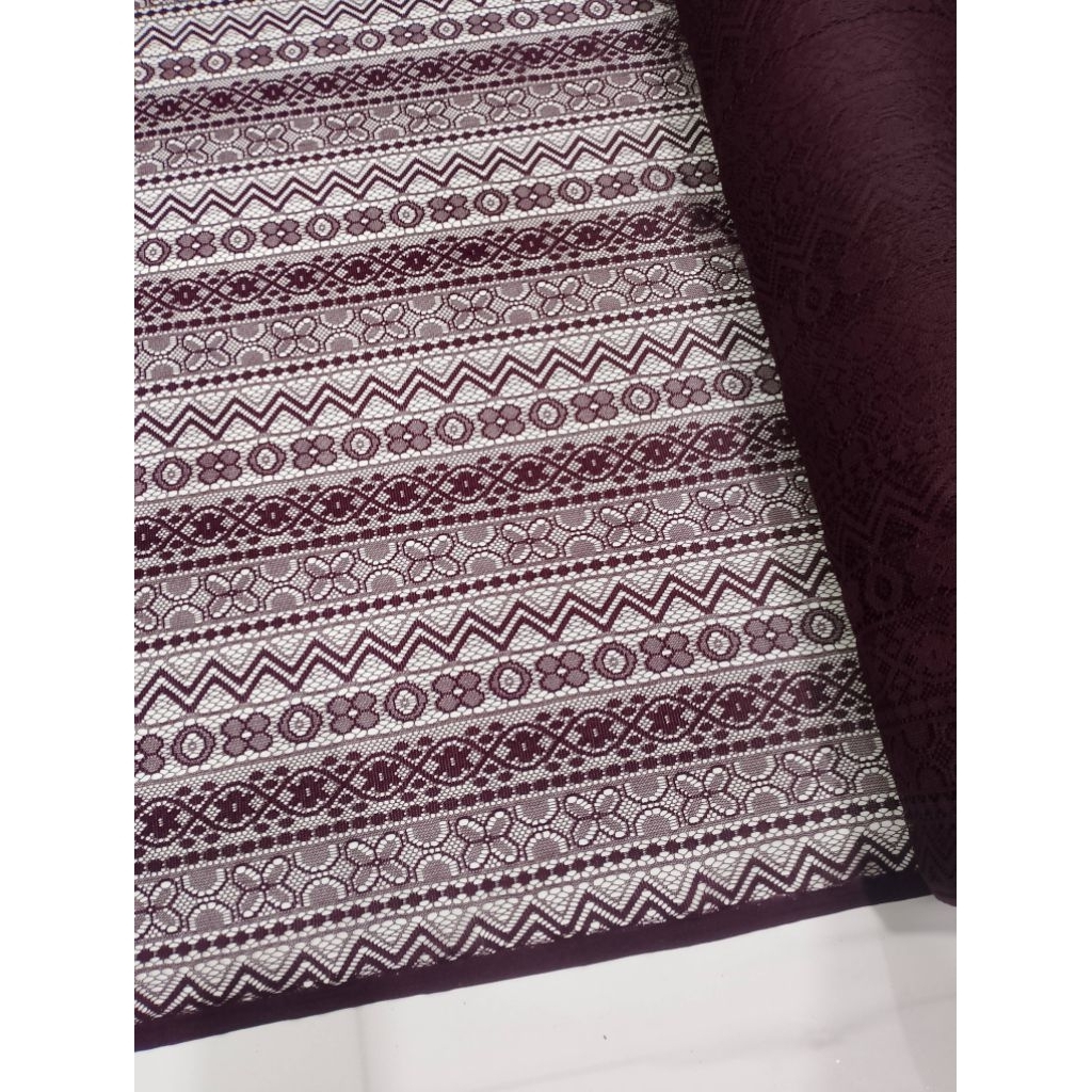 Brokat malika lace kain kebaya malika lembut motif salur garis