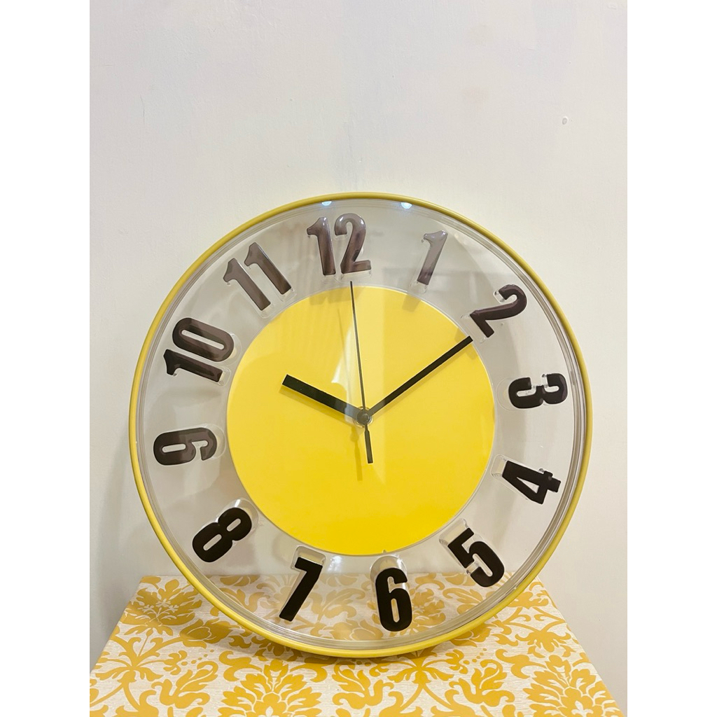 Jam dinding transparan timbul estetik / jam dinding kikai 28cm