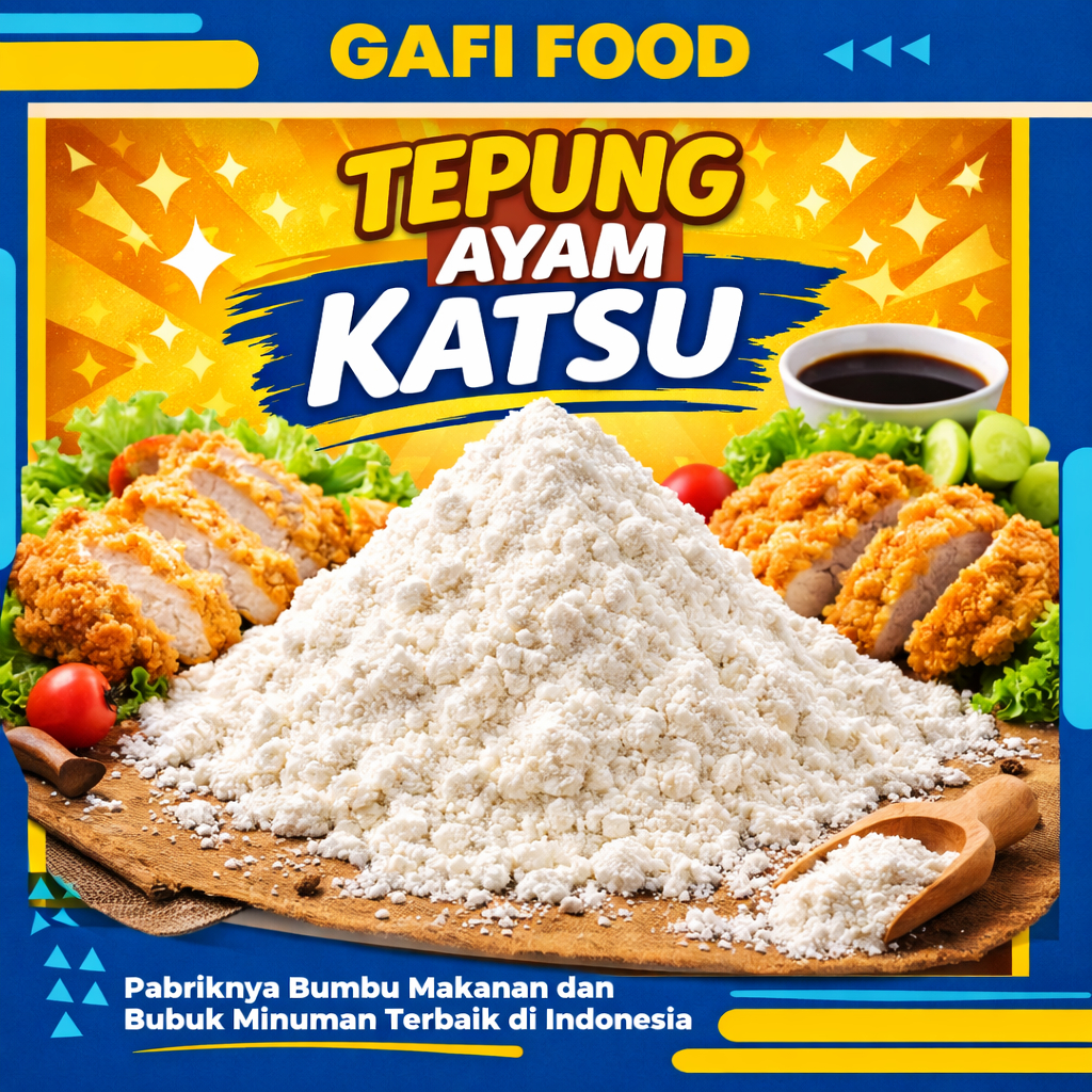Tepung Crispy Gurih Golden Aroma Tepung Ayam Katsu Renyah Tahan Lama untuk Chicken Katsu Fried Chick