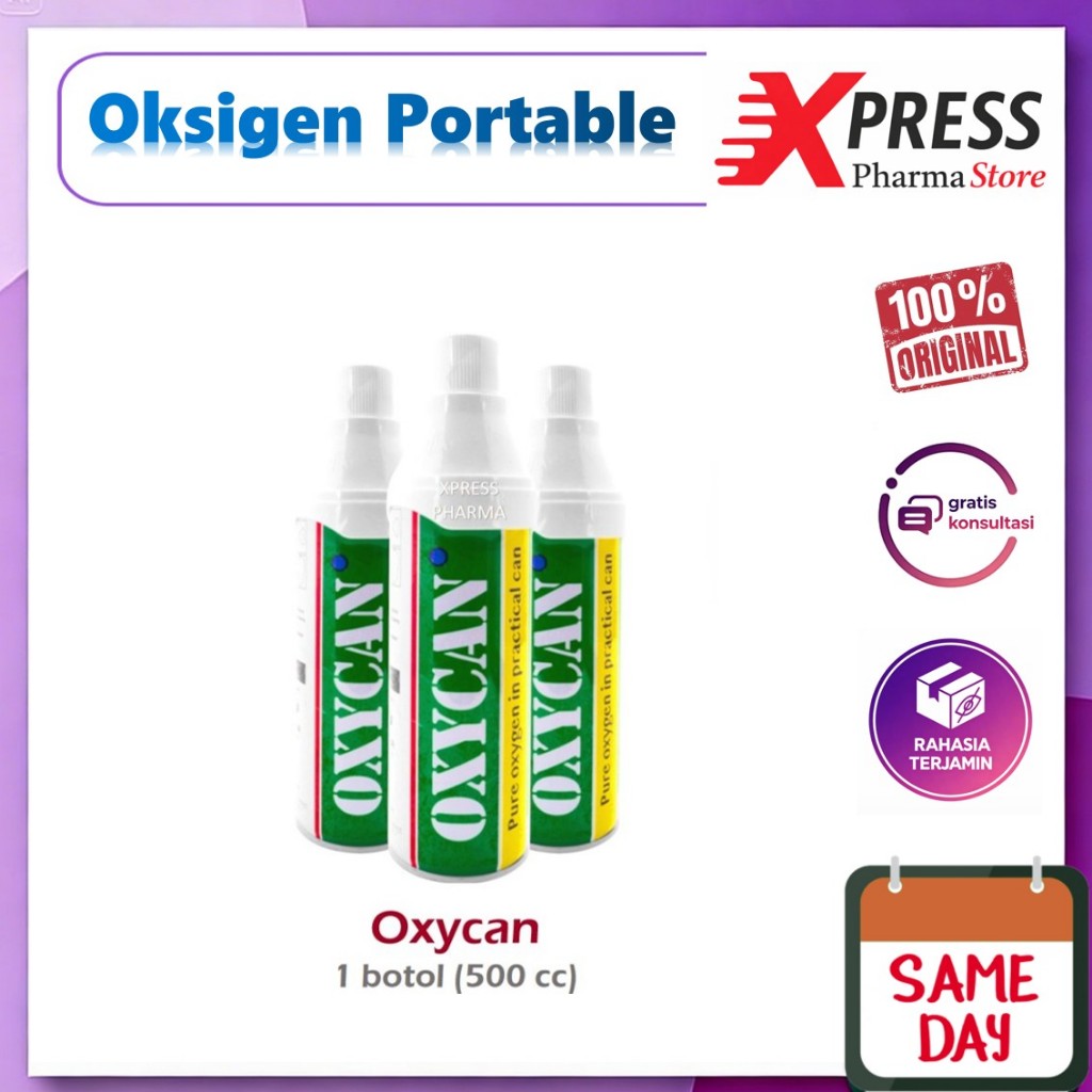 XPRESS  Oxycan 500cc Oksigen Portable Kaleng - Alat Bantu Pernapasan Oksican Oxican Oksycan Oxsycan 