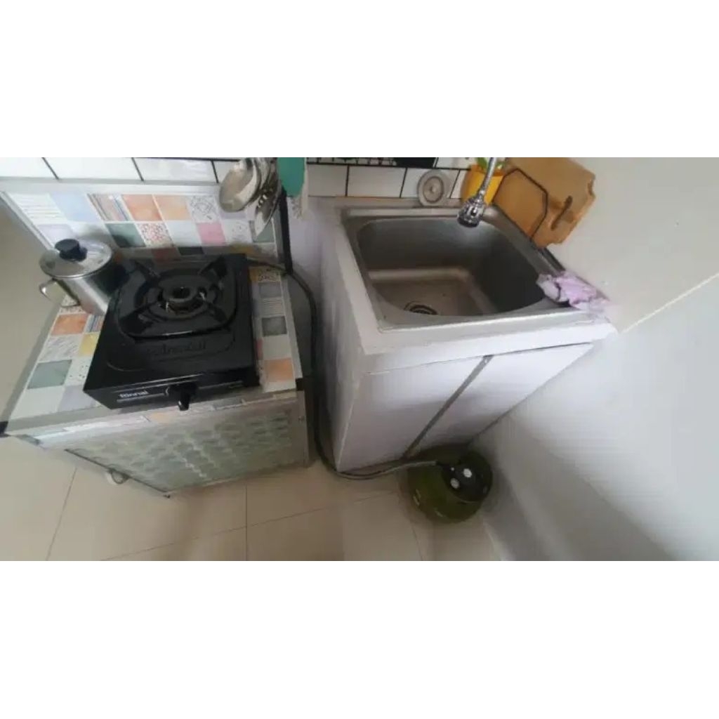 Rak piring / meja kompor 1 tungku keramik – second kondisi baik