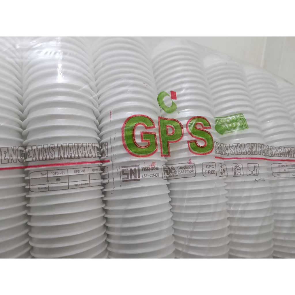 STEROFOAM STYROFOAM MANGKOK BESAR KECIL BAKSO SEBLAK MEREK GPS ISI 100 PCS