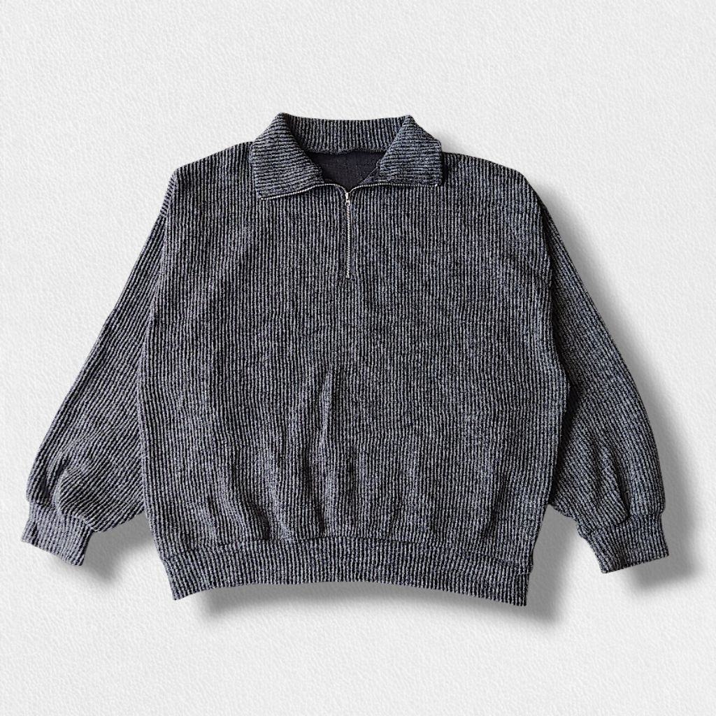 Halfzip Knitwear Waffle Basic
