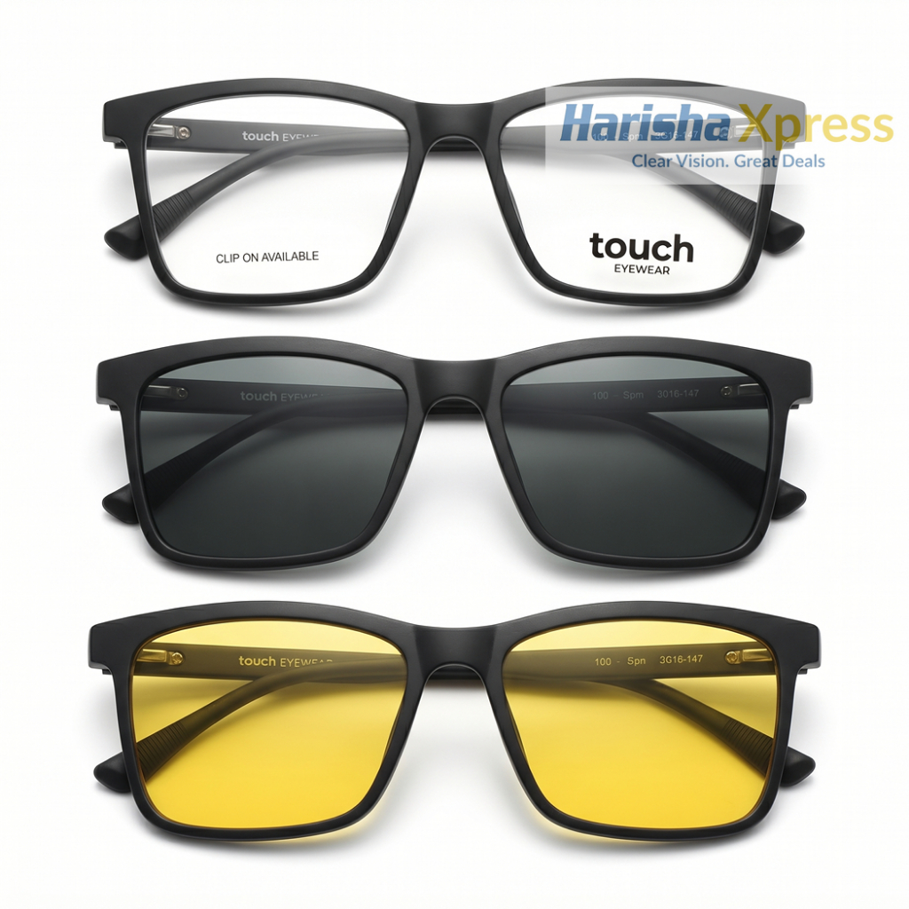 Frame Kacamata Unisex Touch Clip On 3118 Original