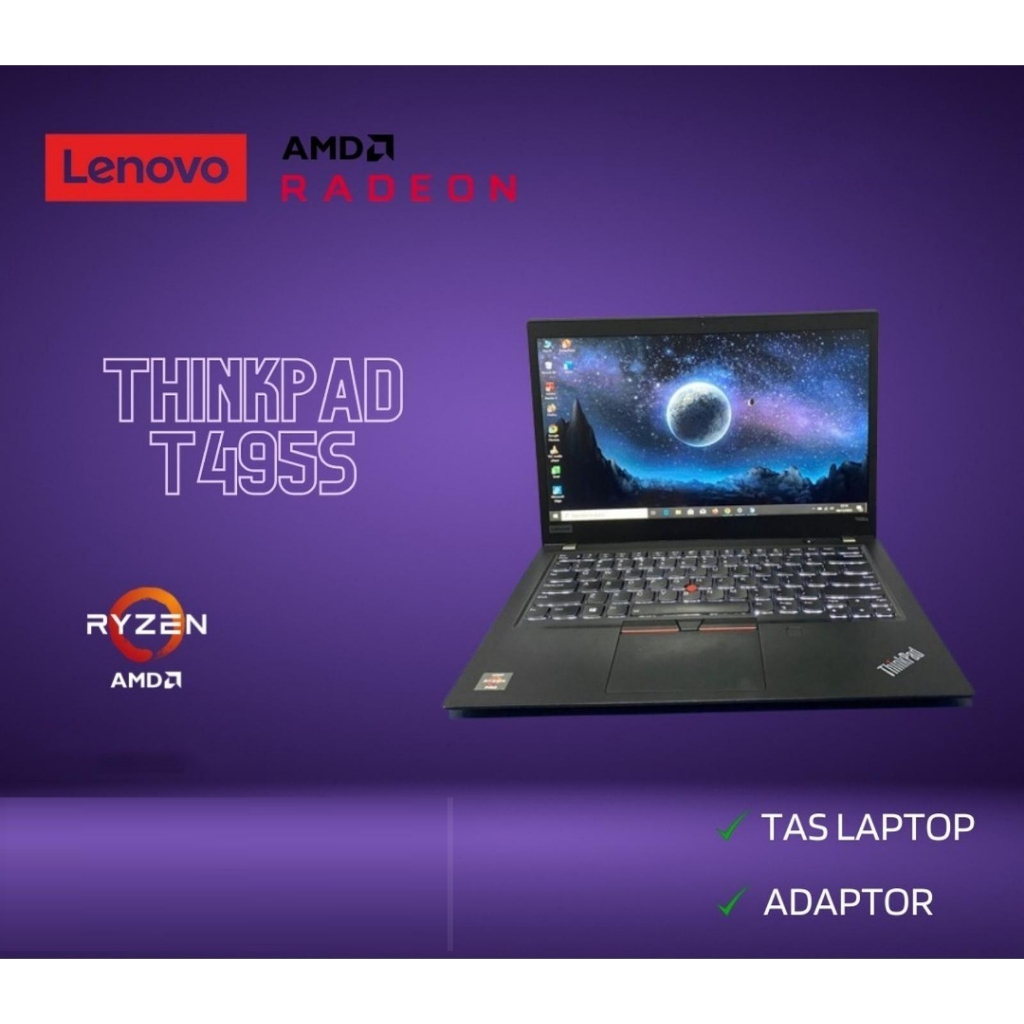 Laptop Lenovo Thinkpad T495s AMD Ryzen 7 Pro 3700u RAM 16GB SSD
