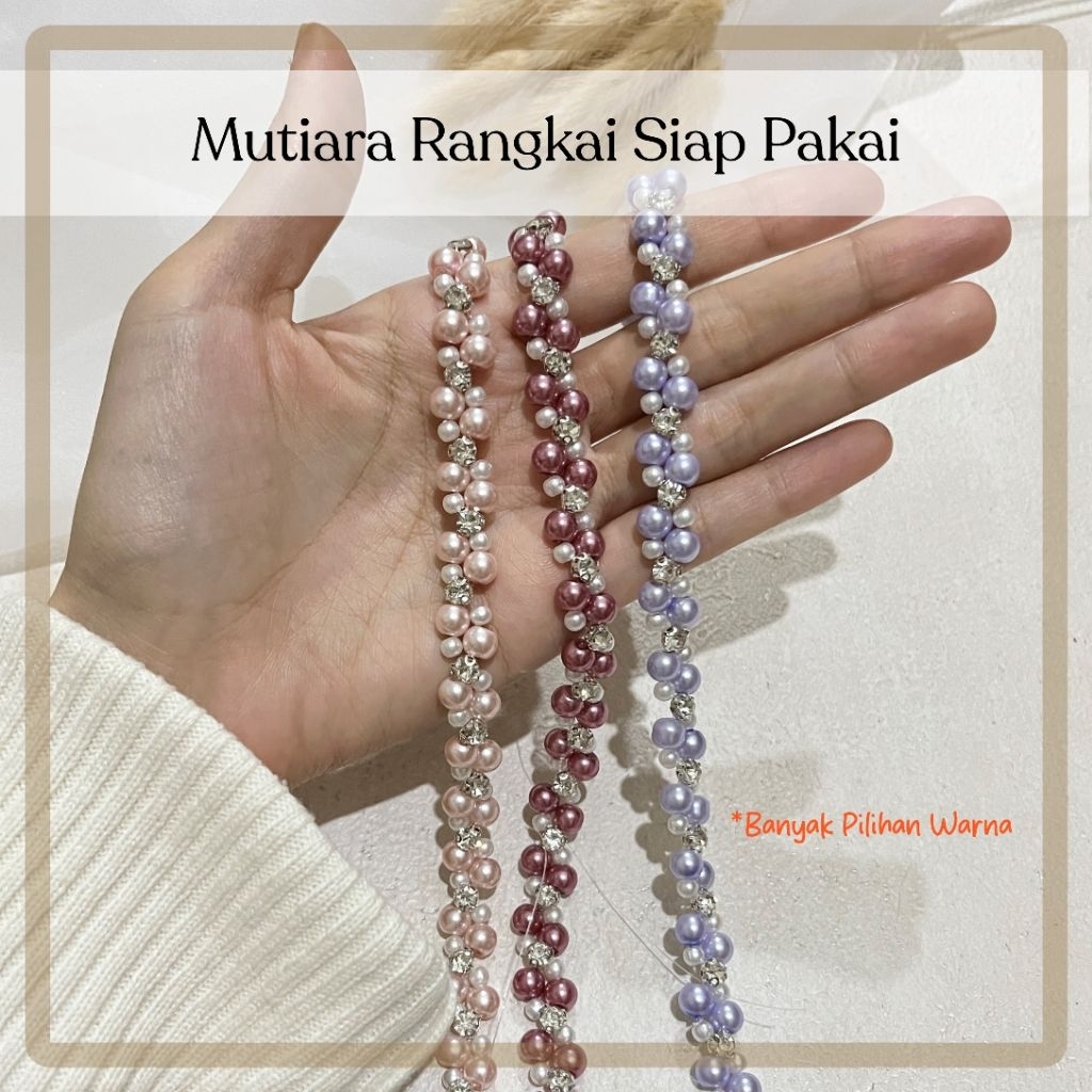 Mutiara Rangkai Payet Instan per-1cm
