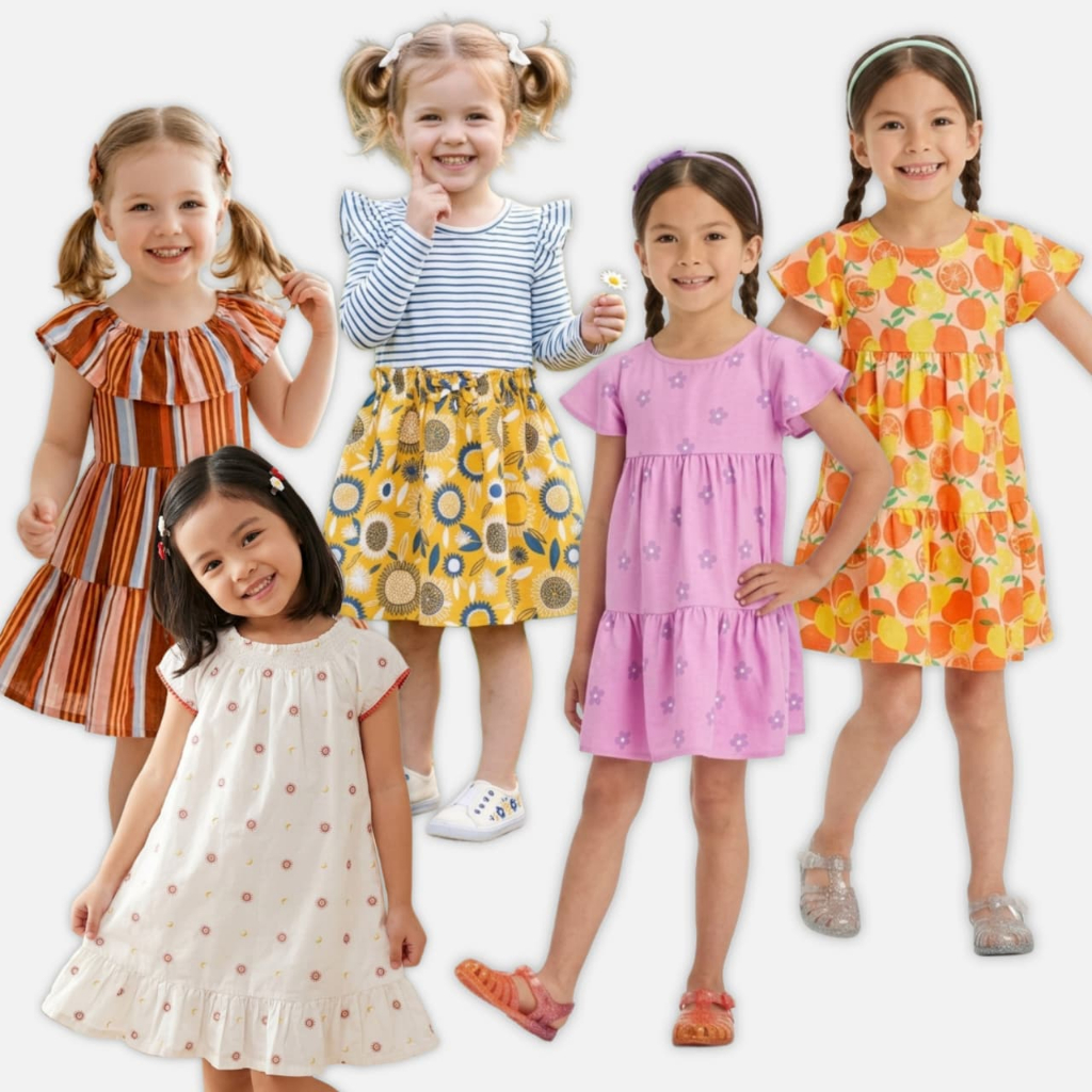 Dress Anak Perempuan Branded Gk Cj Place Velvet 6 Bulan - 4 Tahun