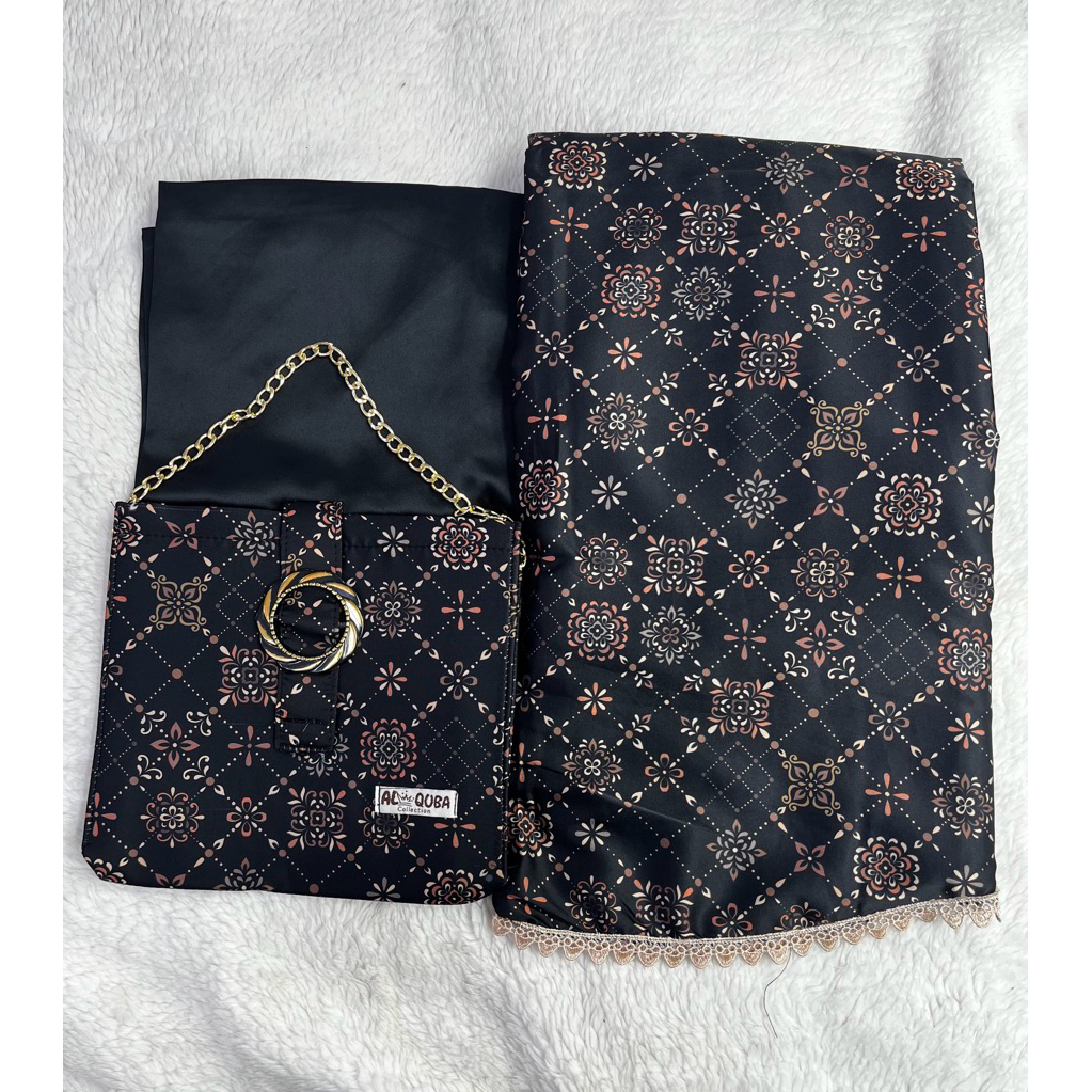 mukena armani alQuba series mukena armani travel model 2in1 renda tepi bahan super lembut adem nyama