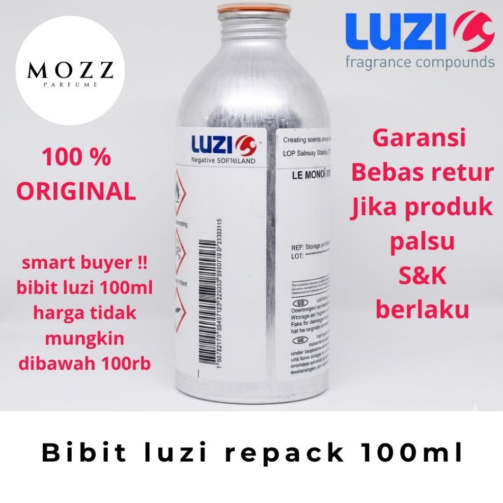 Bibit  parfum LUZI Original, kemasan repack 100ml