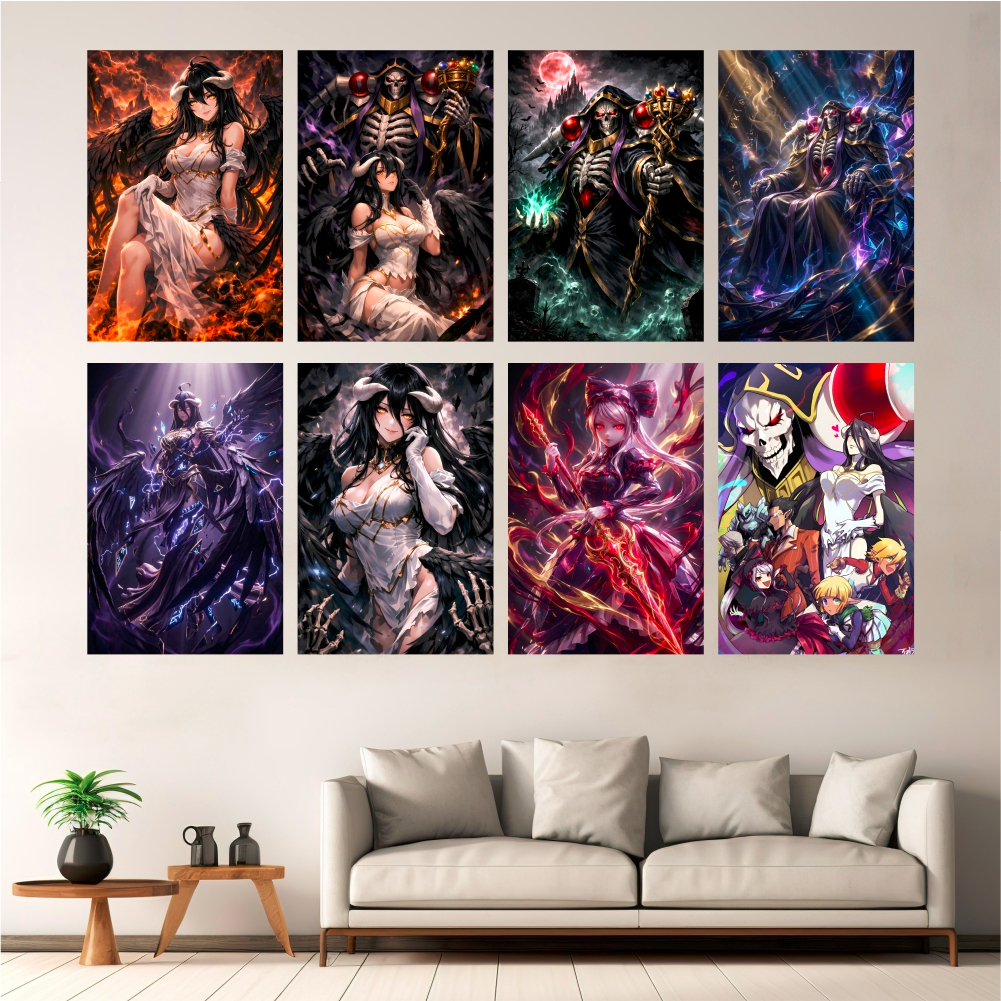 Hiasan Dinding Anime ALBEDO overlordd | Poster Kayu Anime ALBEDO