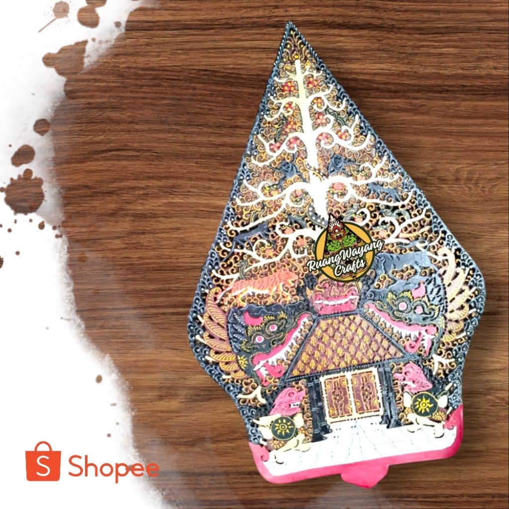 Wayang Kulit Asli Kayon Gunungan Premium Halus