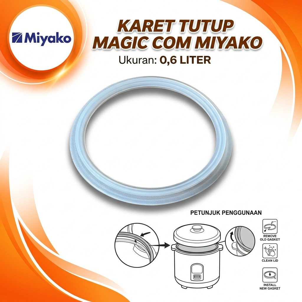 karet tutup magic com miyako 0,6 liter