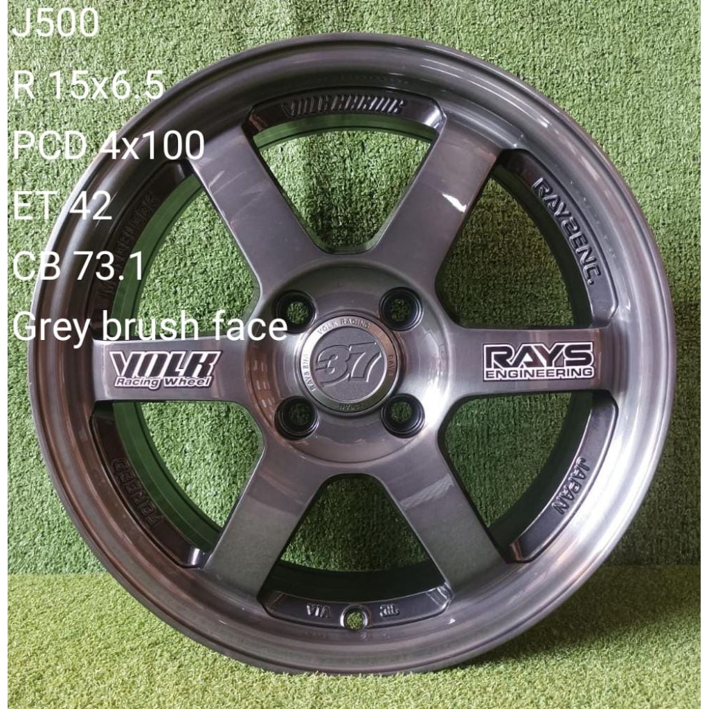 Velg Mobil TE37 Ring 15x6.5 PCD 4x100 ET 42 Grey
